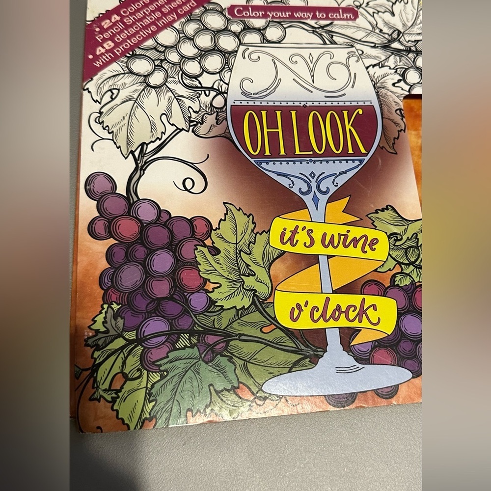 Art and Soul Coloring Book Oh look it's wine o clock